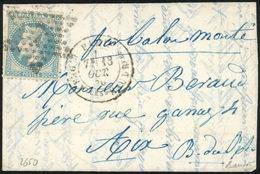 O LE GODEFROY CAVAIGNAC. 20c. Laurés Obl. étoile 7 S/lettre Frappée Du CàD De PARIS - R. DES Villes HAUDRtes Du 13 Octob - Krieg 1870