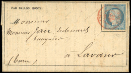 O LE JULES FAVRE N°2. 20c. Siège Obl. S/Gazette Des Absents N°12 Frappée Du CàD Rouge PARIS (SC) Du 30 Novembre ''28'',  - War 1870