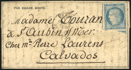 O LE FRANKLIN. 20c. Siège Obl. étoile S/Gazette Des Absents N°13 Frappée Du CàD De PARIS - PL. DE LA BOURSE Du 4 Décembr - Oorlog 1870