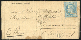 O 20c. Laurés (déf.) Obl. étoile S/Gazette Des Absents N°31 Frappée Du CàD De PARIS - R. D'ENGHIEN Du 27 Janvier 1870 à  - Oorlog 1870