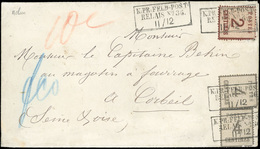 O 2c. Et 2 X 4c. Obl. FELPOST RELAIS N°36 Du 11 DECEMBRE Sur Lettre à Destination De CORBEIL (SEINE ET OISE). Lettre Loc - Andere & Zonder Classificatie