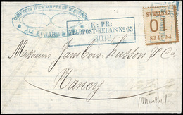 O 10c. Obl. FELDPOST RELAIS N°65 Du 30 Décembre 1870 S/lettre De MIRECOURT à Destination De NANCY - MEURTHE-ET-MOSELLE.  - Andere & Zonder Classificatie