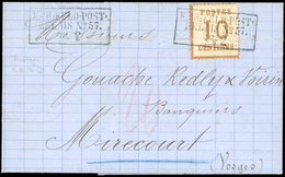 O 10c. Obl. FELDPOST RELAIS N°57 Du 23 Février 1871 S/lettre De TROYES à Destination De MERICOURT - VOSGES. TB. - Altri & Non Classificati