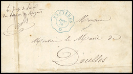 O Lettre En Franchise De BRUYERES Du 29 Novembre 1870 Frappée Du Cachet Télégraphique Provisoire En Bleu De BRUYERE DEC  - Other & Unclassified