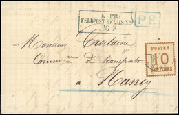 O Lettre De SENONES Du 20 Mars 1871 à Destination De NANCY. Le Bureau N'ayant Plus De Vignette A Fait Payer En Numéraire - Altri & Non Classificati