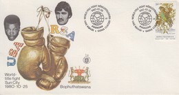 Enveloppe   BOPHUTHATSWANA    Championnat  Du  Monde  De   Boxe   WEAVER - COETZEE   1980 - Boxe