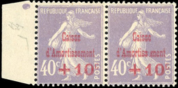 ** +10c. S/40c. Caisse D'amortissement Violet Tenant à ''e'' Manquant. BdeF. SUP. - Sonstige & Ohne Zuordnung