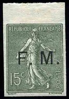 * 15c. Surch ''F.M.''. HdeF. TB. - Military Postage Stamps