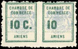 * 10c. Vert Et Outremer. Variété Sans Le ''c.'' Tenant à Normal. TB. - Andere & Zonder Classificatie