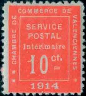 * 10c. Vermillon Valenciennes. TB. - War Stamps