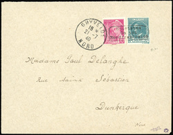 O 2 Valeurs Obl. Cachet DUNKERQUE Sur Lettre Frappée Du CàD De GHYVELDE Du 21 JUILLET 1940 à Destination De DUNKERQUE. A - War Stamps