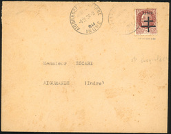 O AIGURANDE. 1F.50 Brun-rouge. 2 Lettres Obl. D'AIGURANDE Du 24 Août Et Du 27 Septembre 1944. B. - Befreiung