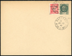 O BACCARAT. 1F. De Gaulle Rouge + 2F. Vert Obl. S/lettre Frappée Du CàD De BACCARAT Du 28 Novembre 1944. TB. - Befreiung