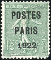 (*) 3 Valeurs. POSTE PARIS 1920 Et 1922. B à TB. - Sonstige & Ohne Zuordnung