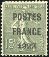 (*) 2 Valeurs. POSTE FRANCE 1921* Et 1922(*). B à TB. - Sonstige & Ohne Zuordnung