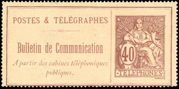 (*) 40c. Brun-rouge. TB. - Telegraph And Telephone