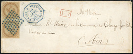 O Paire Du 10c. Aigle Obl. Losange Points Bleus S/lettre Frappée Du CàD De CORR D.ARMEES *ST DENIS* Du 19 Janvier 1865 à - Altri & Non Classificati