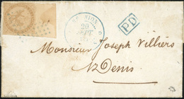 O 10c. Aigle. Bistre-jaune. Lettre Locale Postée à St Denis, Reunion Le 20 Septembre 1866. Oblitéré Losange En Bleu, Gri - Autres & Non Classés