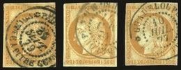 O 15c. Bistre. 3 Timbres Obl. GUADELOUPE. B à TB. - Altri & Non Classificati