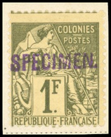 (*) 13 Valeurs Collés Sur Fragments. Surcharge ''SPECIMEN'' En Violet. R. SUP. - Sonstige & Ohne Zuordnung