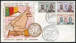 O CAMEROUN INDEPENDANT. 3 Valeurs Obl. S/ Lettre 1er Jour Du 1er Janvier 1962. TB. - Autres & Non Classés