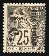 * 5c. S/25c. Noir S/rose. Surcharge Verticale. TB. - Autres & Non Classés