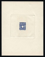 (*) 1938. Epreuve Du Timbre Gravé En Bleu Sans Le Centre. SUP. - Andere & Zonder Classificatie