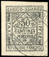 O 5c. Violet + 50c. Noir. Obl. 2 Valeurs. TB. - Other & Unclassified