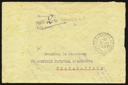 O Lettre Frappée Du CàD TANANARIVE - R.P. Du 7 Novembre 1945 + Cachet Provisoire MADAGASCAR ET DEPENDANCES POSTE AERIENN - Andere & Zonder Classificatie