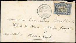 O 10c. Bleu Obl. Sur Lettre Frappée Du CàD De J.BRUDO - MAZAGAN Du 23 JUILLET 1900 à Destination De MARRAKECH. Arrivée L - Sonstige & Ohne Zuordnung