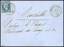 O Timbre De FRANCE, 20c. ND, Obl. S/lettre Frappée Du CàD De MENTONE Du 19 SET. 60 à Destination De MARSEILLE. Les Cache - Andere & Zonder Classificatie