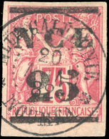 O 2 Valeurs. Obl. CàD De NOUVELLE-CALEDONIE De 1881 Et De 1882. Petit BdeF. TB. - Andere & Zonder Classificatie