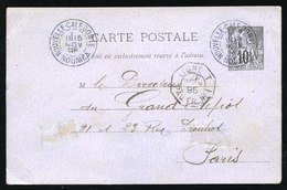 O Entier Postal Du 10c. S/carte Postale Frappé Du CàD De NOUMEA - NOUVELLE-CALEDONIE Du 15 Novembre 1895 à Destination D - Sonstige & Ohne Zuordnung