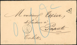 O Lettre Non Affranchie Obl. Du CàD De TAIOHAE - TAITI Du 15 Décembre 1887 à Destination De PAPEETE. Taxe Manuscrite à 0 - Andere & Zonder Classificatie