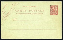 (*) 10c. Rose. Entier Postal Sur Carte Postale. TB. - Andere & Zonder Classificatie