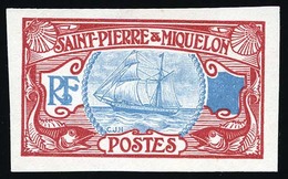 (*) Type Bateau De Pêche. Essai De 1909. Couleur Rouge-brun Et Bleu. SUP. - Other & Unclassified