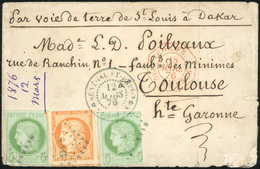 O Timbres De Colonies Générales N°17 + 17x2. 40c. Orange (avec Amorce De Voisins) + 5c. Vert S/azuré X 2 Obl. ''SNG'' En - Andere & Zonder Classificatie