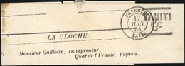 O Bande Du 5c. TAHITI ''LA CLOCHE'' Obl. PAPEETE - TAITI Du 17 Juin 1884. SUP. - Sonstige & Ohne Zuordnung