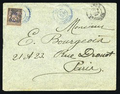 O 1 Pi. S 25c. Noir S/rose Obl. S/lettre Frappée Du CàD De SAMOS Du 31 Mai 1897 à Destination De PARIS. TB. - Altri & Non Classificati