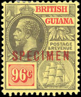 * 4 Values. Optd. SPECIMEN. VF. - Brits-Guiana (...-1966)
