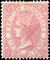 * 6p. Rose. VF. - Brits-Honduras (...-1970)