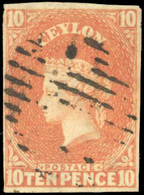 O 10p. Dull Vermilion. VF. - Ceylon (...-1947)