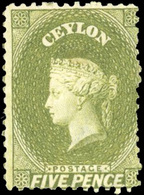* 5p. Yellow-olive. TB. - Ceylon (...-1947)