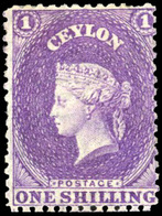 * 1s. Reddish Violet. VF. - Ceylon (...-1947)