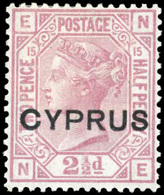 * 1/2p. Rose + 1p. Red + 2 1/2p. Rosy-rose. VF. - Cyprus (...-1960)