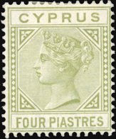 * 4pi. Pale Olive Green. SUP. - Zypern (...-1960)