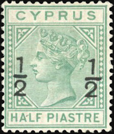 * 1/2 On 1/2pi. Emerald-green. TB. - Cyprus (...-1960)