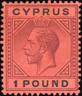 * 1£. Purple And Black. SUP. - Cyprus (...-1960)