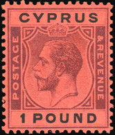 ** 1£. Purple And Black Red. SUP. - Cyprus (...-1960)