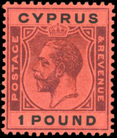 * 1£. Purple And Black-red. TB. - Cyprus (...-1960)